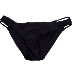 hollister black braided bikini bottom